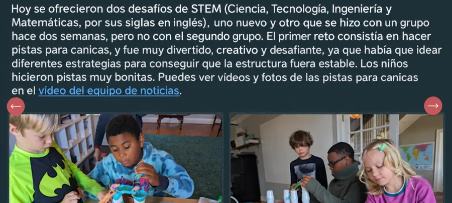 Fragmento del boletín semanal de un ALC